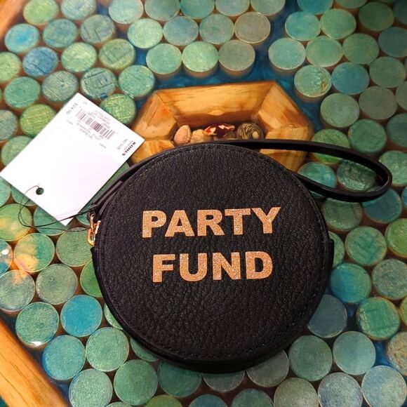 Nwt lauren Conrad coin pouch black party fund - Picture 1 of 5